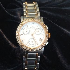 Bulova rose gold tone/stainless steel watch